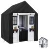 Andacar Outdoor Playhouse Cover for Backyard Discovery Wooden Playhouse, Waterproof Kids Playhouse Cover Heavy Duty Play House for Kids Covers, Black, 43" L x 47" W x 55" H view 1