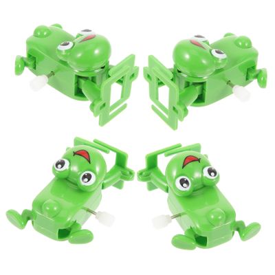 Beaupretty 4Pcs Wind Up Frog for Adorable Clockwork Playthings Comfortable Material for Fun Home Decoration for Easter