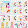 24Pcs Princess Party Favors Birthday Supplies Decorations-Cards with Art Crafts Castle Fairies DIY Wooden Painting Craft Kits Thank You for Coming Gifts Bulk Goodie Bags Stuffers Prizes for Kids Girls view 1
