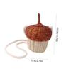 Healvian Basket Shaped Crossbody Pouch Creative Mini Storage Bag for Boys Fun Woven Rattan Design for Photos Play Change Purse Accessory view 2