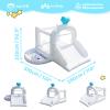 Doctor Dolphin Inflatable Bounce House, White Bouncy House for Kids 3-6, Inflatable Jumping Bounce House with Ball Pits, Bouncy Castle with Blower for Weddding view 2