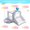 Doctor Dolphin Inflatable Bounce House, White Bouncy House for Kids 3-6, Inflatable Jumping Bounce House with Ball Pits, Bouncy Castle with Blower for Weddding view 3