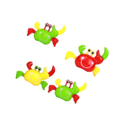 Gogogmee 4Pcs Wind Up Crab Clockwork Crabs for Safe Smooth Plastic Red Green Yellow for Easter Baskets and Spring Parties