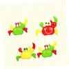 Gogogmee 4Pcs Wind Up Crab Clockwork Crabs for Safe Smooth Plastic Red Green Yellow for Easter Baskets and Spring Parties view 3