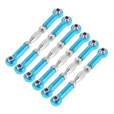 ERINGOGO 6Pcs Adjustable Aluminum Turnbuckle Rod Linkage for Rc Epxhsp Racing Hpi Truck Buggy Upgrade Parts Steering Rods Blue