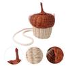 Beavorty Mini Rattan Bag for Lovely Change Purse and Storage Bag Handheld Photography Prop with Smooth Surface and Creative Design for Boys view 4