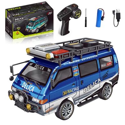 Actualia 1:24 Scale RC Delica Van Model, 2.4Ghz Full Proportional 2WD RC Model Vehicle with 130S Motor, Remote Control Car for Adults & Hobbyists