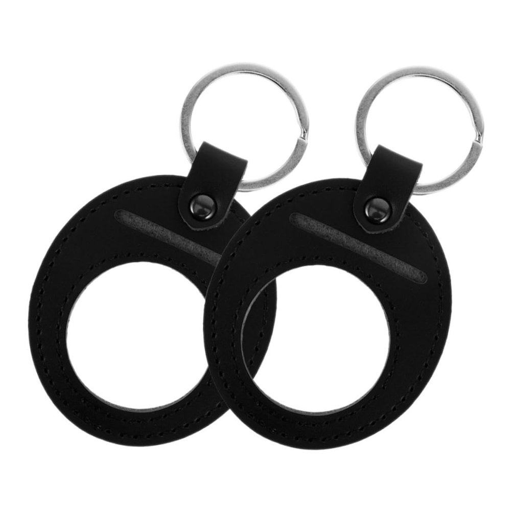 Beaupretty 2Pcs Leather Coin Holder Keychains for Commemorative Coins Storage Stylish Keyring for Coin Collection Convenient Aa Coin Chip Holder Fashionable Design for Easy Access
