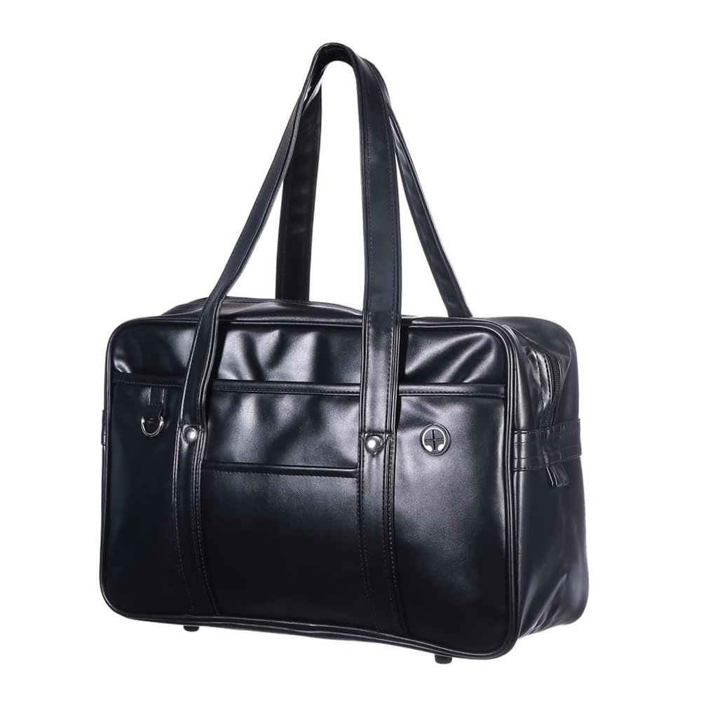 Beaupretty PU Waterproof Shoulder Briefcase for Men and Women Japanese School Uniform Bag Commuter Computer Tote Sturdy Anti-Splash Design