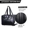 Beaupretty PU Waterproof Shoulder Briefcase for Men and Women Japanese School Uniform Bag Commuter Computer Tote Sturdy Anti-Splash Design view 3