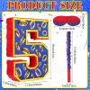 16 Inch Number 5 Blue and Golden Rings Pinata for Birthday Party Decorations, Blue Golden 5th Birthday Party Favor Supplies Fiesta Anniversary Celebration Birthday Pinata with Stick Blindfold Confetti view 2