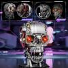 1099PCS Mechanical Skull Building Block Set3D Poseable Model with LED Light, Movable Linkage Gears, Display Stand, STEM Toys Gift for Kids & Adults Perfect for Horror Fans & Gothic Room Decor view 3