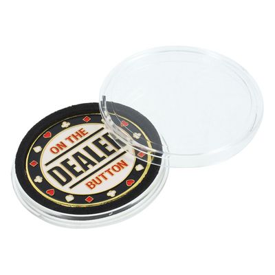 WHAMVOX 1Pc Metal Poker Dealer Button Game Marker for Card Games Party Supplies and Tournaments Lightweight Easy to Carry for Home