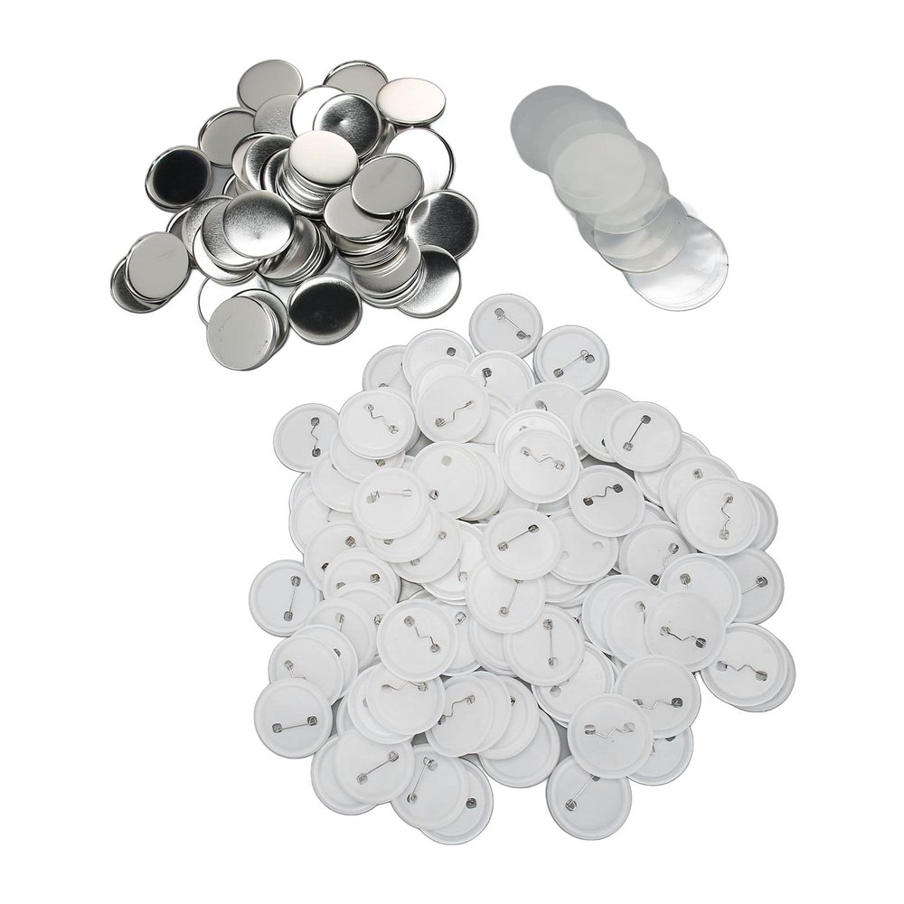 RiToEasysports Badge Empty Button 100 Set Durable Material Badge DIY for Friends and Family (50MM)