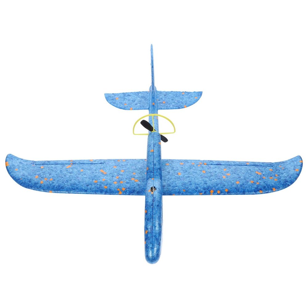 FUNNETOYU 1Pc Foam Hand Throwing Airplane Friendly Flying Glider Outdoor Fun for Boys Develops Practical Skills Safe Design Blue Color