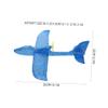 FUNNETOYU 1Pc Foam Hand Throwing Airplane Friendly Flying Glider Outdoor Fun for Boys Develops Practical Skills Safe Design Blue Color view 2