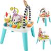 Fisher-Price Baby to Toddler Toy 2-in-1 Purple Monkey Activity Center & Play Table with Music Lights & Developmental Activities view 1