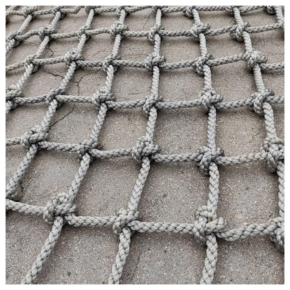 Outdoor Climbing Net for Kids and Adult,Climbing Swing Set, Heavy Duty Rope Outdoor Cargo Webbing,Military(14mm-16cm,1X3m/3.3X9.8ft)
