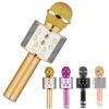 Wireless Karaoke Microphone with Bluetooth Speaker, Portable Handheld Design, Gold view 1