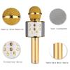 Wireless Karaoke Microphone with Bluetooth Speaker, Portable Handheld Design, Gold view 3