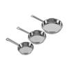 KICHOUSE 3Pcs Scale Metal Frying Pans for Realistic Cooking Play Educational Craft Props for Dollhouse Accessories view 1