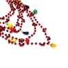 ZYIBPMSJKQCFK Vintage Layered Handmade Bead Fruit Pendant Bohemian Necklace,wine Red,44+7cm view 2