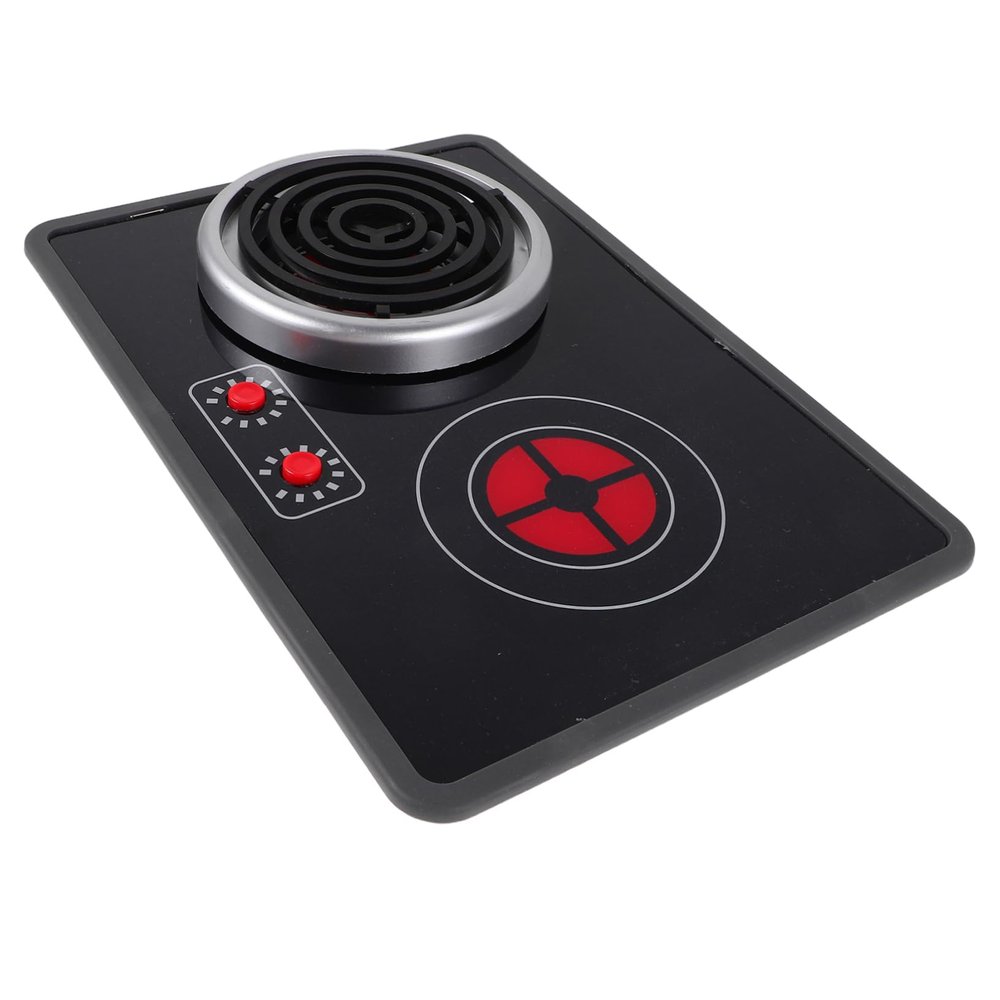 Abaodam 1Set Induction Cooktop Interactive Pretend Play Kitchen Appliances with Lights Sounds Stove for Requires Batteries Not Included