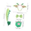 COSMEVIVI 1Set Plush Dinosaur Theme Headband Set Cosplay Accessories with Gloves Tail for Halloween Carnival and Fancy Dress Parties Adorable Dinosaur Costume Prop view 2