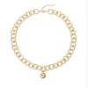 ZYIBPMSJKQCFK Punk Style Bead Pendant Metal Necklace Women'S Accessory,golden,48+5cm view 1