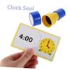 Abaodam 1Set Learning Clock Set Classroom Teaching Timepiece with Stamp DIY Cards for Educational Fun Engaging Clock Tool for Learn Concepts view 3