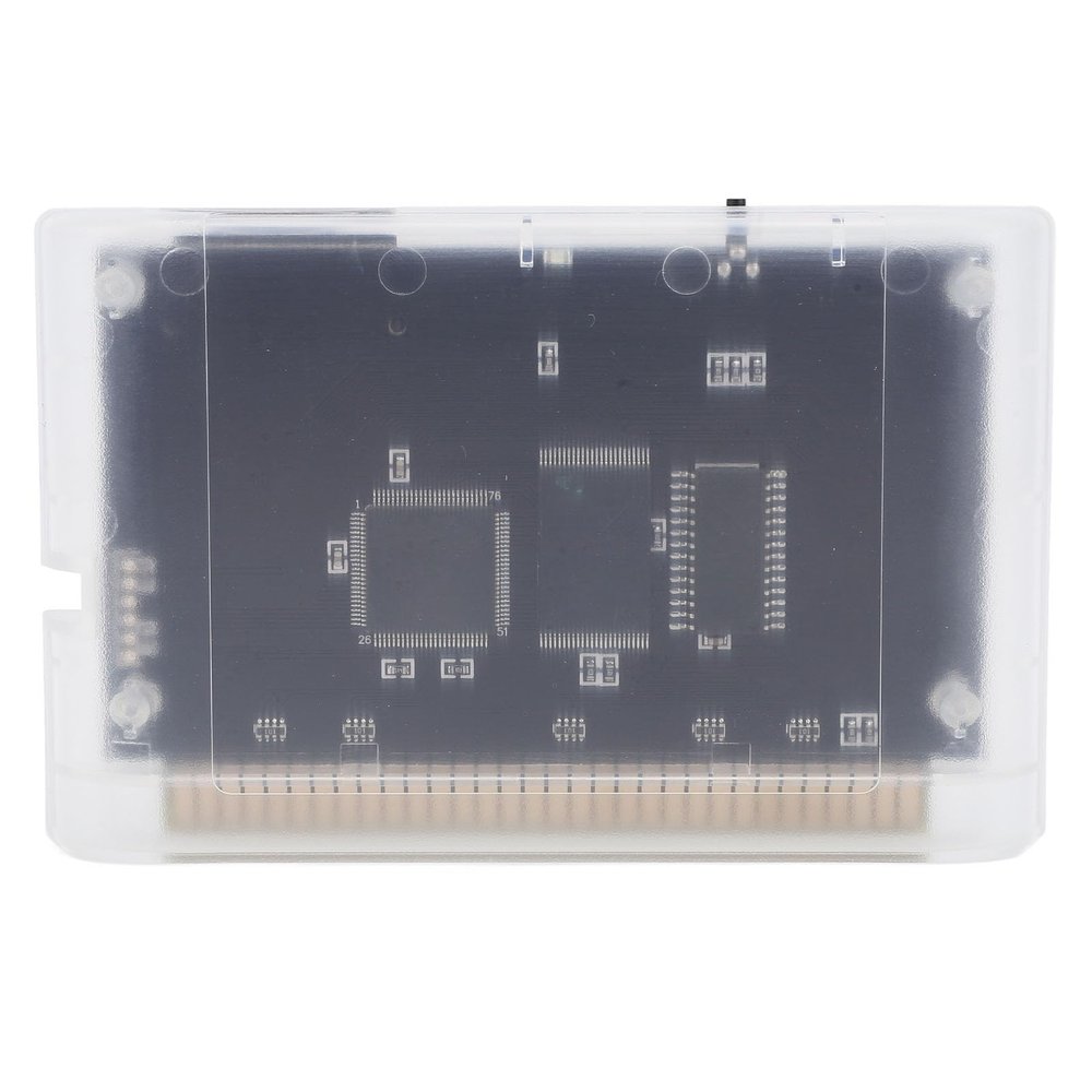 LICAEVEY Professional Retro Game Cartridge 3000-in-1 with 8GB Memory Card for Mega Drive, Master System & 32X Consoles (Transparent White)