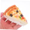 BESPORTBLE Lifelike Artificial Pizza Slice Model Faux Food Decoration for Photography Pretend Play and Kitchen Display Safe Role Play Food view 4