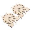 Anneome 2Sets Wooden DIY Clock Puzzle Parts Early Learning Clock for Engaging Educational Teaching Safe Wooden Components for and Family Fun view 1