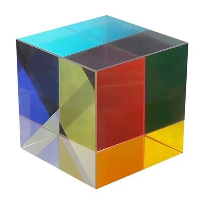 1pc X-Cube Prism RGB Combiner Splitter Cross Dichroic Prism Decoration Physics Teaching Tools Photograph Research Educational Gift