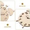 Uonlytech 2Sets Wooden DIY Clock Puzzle Parts Educational Teaching for Safe Natural Wood Components for Preschool Learning Home Decoration for Cognitive Education view 3