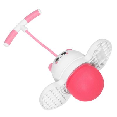 BESTonZON 1Pc Bouncing Ball High Elasticity Jumping for Fitness Coordination Training Material for Play Activities Panda Design Pink