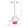BESTonZON 1Pc Bouncing Ball High Elasticity Jumping for Fitness Coordination Training Material for Play Activities Panda Design Pink view 2