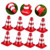 BESPORTBLE 12Pcs Mini Traffic Cones for Educational Road Signs for Sand Table Play and Decoration Bright Traffic Barrier Props view 4