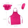 Amosfun Complete Kitchen Playset for Years with Chef Hat Apron Cooking Sleeve for Cooking Baking Painting Decorating Parties Rose Red view 2
