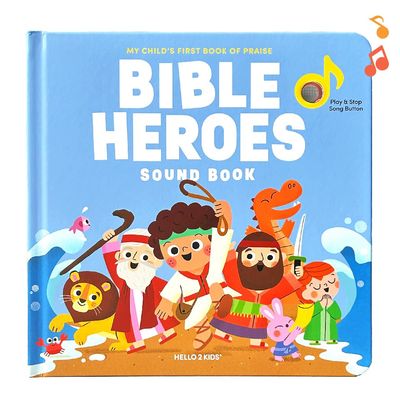 Bible Heroes Christian Sound Books for Kids - 6 Bible Songs for Toddlers Christian Gifts for Kids - Baby Bible for Baptism, Christening, Dedication Gifts, Sunday School, Preschool Homeschool