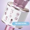 Claire's Bluetooth Karaoke Microphone for Kids, Wireless Mic with Voice Effects, Echo, USB-C Charging, Volume Controls & TF Card Slot, Portable & Durable Toy for Singing, Parties & Gifts, Ages 6+ view 4