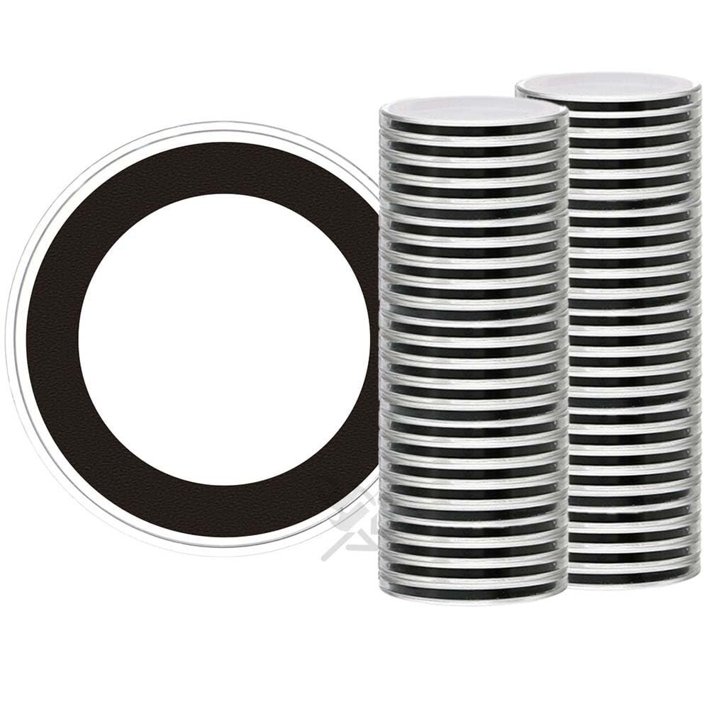 OnFireGuy 50-Pack 34mm Black Ring Coin Holders for 1oz Gold Libertad | Protective Coin Cases for $20 Gold Double Eagle, $20 St. Gaudens Coins