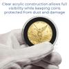 OnFireGuy 50-Pack 34mm Black Ring Coin Holders for 1oz Gold Libertad | Protective Coin Cases for $20 Gold Double Eagle, $20 St. Gaudens Coins view 4