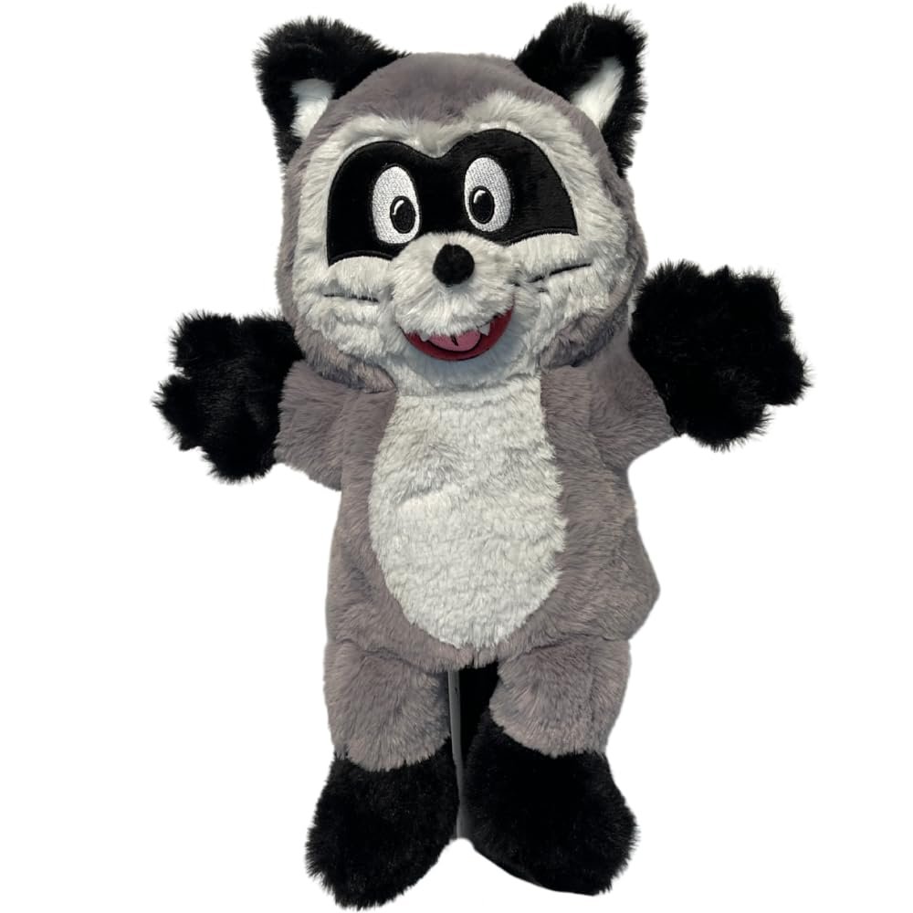 Puppet Pals 10 Plush Raccoon Hand Puppet Soft and Interactive Puppet Toy for Kids and Adults