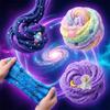 Cloud Slime Kit for Kids,2 Pack Fluffy Non Sticky Slime,14OZ/400ML Soft Stretchy Sensory Slime Toy,DIY Slime Kit,Slime Party Favor for Girls & Boys Birthday Gift view 2