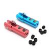 2PCS Metal Servo Arm Linkage Steering Gear Tie Rod Chuck Rudder Joint Coupler Red Blue with Set Screws for RC Model Boat(Silver) view 3