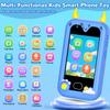 Lapare Kids Smart Phone Toys, 2.8'' Touchscreen HD Dual Camera Cell Phone for Kids, Birthday Gifts Dinosaur Toddler Play Phone for Boys 3-10, Travel Learning Toy with 32GB SD Card(Blue) view 2