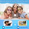 Lapare Kids Smart Phone Toys, 2.8'' Touchscreen HD Dual Camera Cell Phone for Kids, Birthday Gifts Dinosaur Toddler Play Phone for Boys 3-10, Travel Learning Toy with 32GB SD Card(Blue) view 3