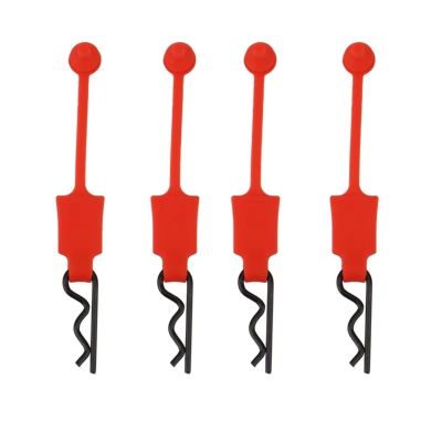 Compatible with ARRMA for Senton for Traxxas 1/10 Rc Car Parts 4Pcs Rubber Car Body Clip Retainer Shell Fixed Buckle Lock RC Car Accessories(Red)