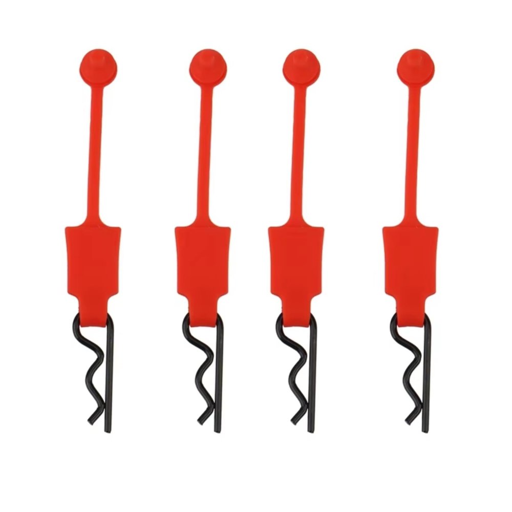 Compatible with ARRMA for Senton for Traxxas 1/10 Rc Car Parts 4Pcs Rubber Car Body Clip Retainer Shell Fixed Buckle Lock RC Car Accessories(Red)